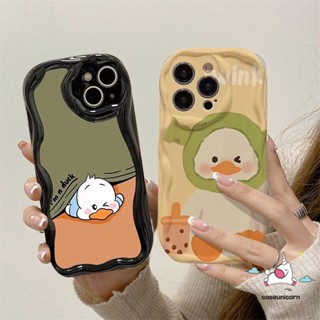 เคสโทรศัพท์มือถือแบบนิ่ม ลายการ์ตูนเป็ด ชานมน่ารัก สําหรับ Samsung A14 A34 A04 A54 A04E A24 A12 A53 A11 A50s A33 A23 A32 A13 A03 A50 A04s A51 A52s A30s A10s A03s A52 A20s A02s A31 A50