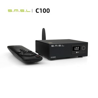 Smsl C100 USB MQA DAC AK4493S XMOS XU316 DSD512 32Bit 768KHZ CK-03 นาฬิกาออปติคอล โคแอกเชียล บลูทูธ ถอดรหัส พร้อมรีโมตคอนโทรล