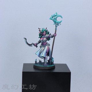 โมเดลฟิกเกอร์เรซิ่น 1/35 GK Night Elf Master 3D สีขาว