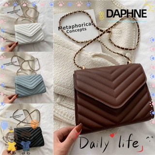 Daphne กระเป๋าสะพายไหล่ กระเป๋าเมสเซนเจอร์ ความจุขนาดใหญ่ สีพื้น สําหรับผู้หญิง