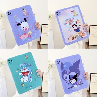 เคส TPU นิ่ม ลายการ์ตูน For iPad Air 5 4 3 10.9 Gen6 Pro 11 10.5 9.7 2017 2018 2019 2020 2021 2022 ระนาบ แท็บเล็ต ปกป้องเปลือก Cute Cartoon Photo frame painting Stitch Kuromi Winnie the Pooh Kitty Doraemon Flat Plate Cover Soft TPU Case