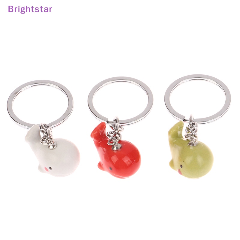 brightstar-พวงกุญแจเซรามิค-ลายการ์ตูนปลาโลมา-ปลาวาฬน่ารัก-ใหม่