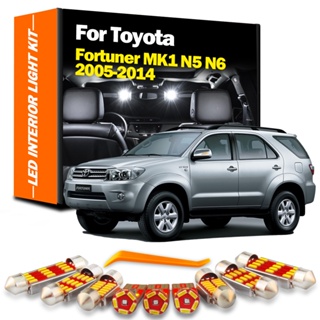 ชุดหลอดไฟ LED ติดภายในรถยนต์ สําหรับ Toyota Fortuner MK1 N5 N6 2005 2006 2007 2008 2009 2010 2011-2014 10 ชิ้น