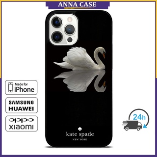 เคสโทรศัพท์มือถือ ลาย KateSpade Swan 1 สําหรับ iPhone 14 Pro Max 13 Pro Max Samsung Galaxy Note10+ S21Ultra