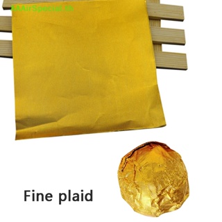 Aaairspecial กระดาษฟอยล์อลูมิเนียม สีทอง สําหรับห่อคุกกี้ ช็อคโกแลต ลูกอม 100 ชิ้น ต่อแพ็ก
