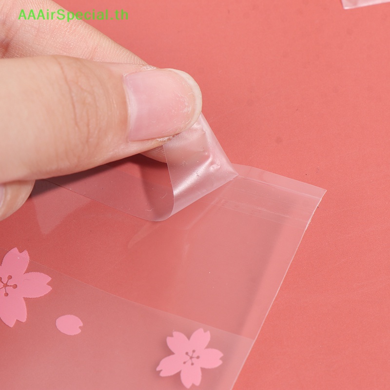 aaairspecial-ถุงพลาสติกใส่ขนมคุกกี้-ลายดอกซากุระ-100-ชิ้น-ต่อชุด