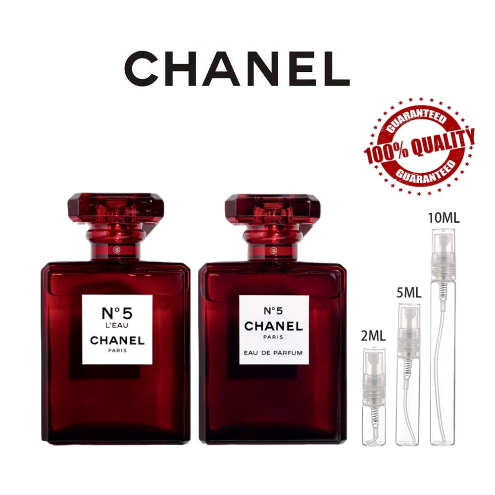 ขายน้ำหอมแบรนด์แท้ 100 Chanel No 5 L'Eau Red Edition EDT & No 5 EDP