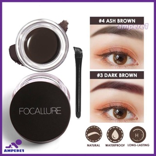 Focallure 5 สีครีมเขียนคิ้วเจลแต่งหน้าพร้อมแปรงเขียนคิ้วแป้งเขียนคิ้วลึกแต่งหน้าคิ้วแสตมป์จัดแต่งทรงผมคิ้ว-AME1