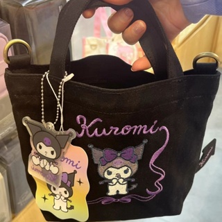 ใหม่ Sanrio Kuromi กระเป๋าถือ กระเป๋าเมสเซนเจอร์ ผ้าแคนวาส ขนาดเล็ก น่ารัก สําหรับผู้หญิง