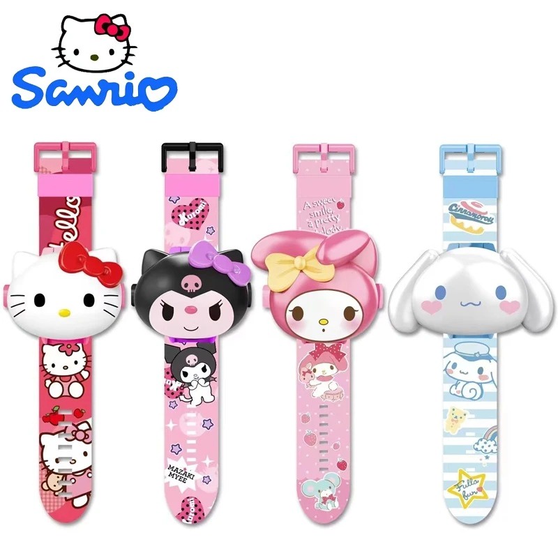 sanrio-นาฬิกาโปรเจคเตอร์-hello-kitty-kuromi-my-melody-อิเล็กทรอนิกส์-นาฬิกา-24-โปรเจคเตอร์-ของเล่นอิเล็กทรอนิกส์-นาฬิกาเด็ก-ของขวัญวันเกิด-ของเล่น