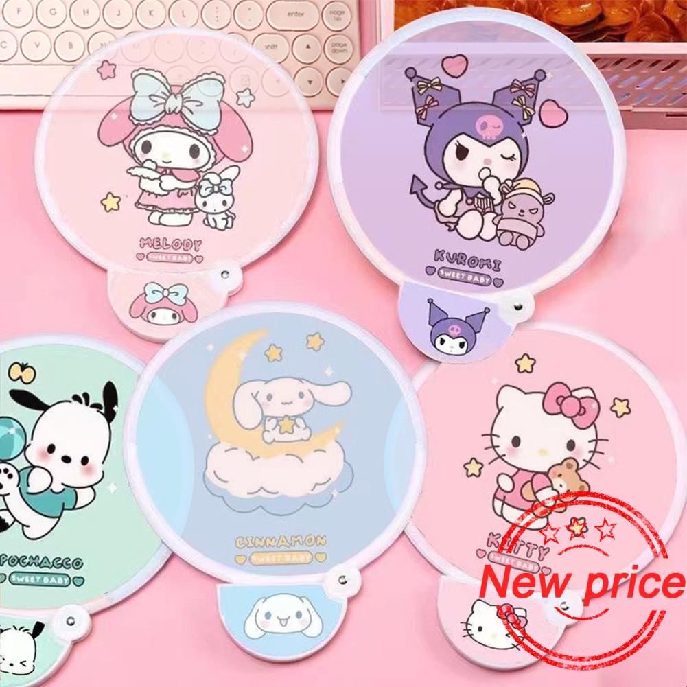 sanrio-พัดซานริโอ้-ทรงกลม-แบบพกพา-พับได้-เหมาะกับฤดูร้อน-r7u8