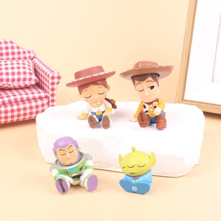 ตุ๊กตาฟิกเกอร์ อนิเมะดิสนีย์ Toy Story Buzz Lightyear Woody Alien สําหรับเก็บสะสม 4 ชิ้น