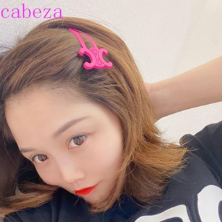 Cabeza กิ๊บติดผม หลากสี น่ารัก พังก์ เรียบง่าย น้ําหยด หน้าม้า คลิปตัวอักษร ตัว C เคลือบด้าน ผู้หญิง กิ๊บติดผม
