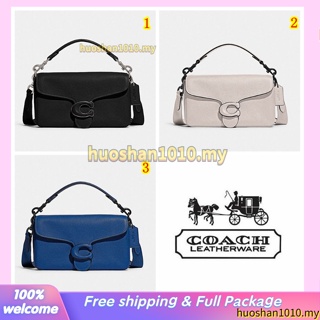COACH C8423 Soft กระเป๋าสะพายผู้หญิง/กระเป๋า Bacchus/กระเป๋าถือ/หนังวัวชั้นหนึ่ง/ดีไซน์แบบฝาพับ/C โลโก้ตัวอักษร