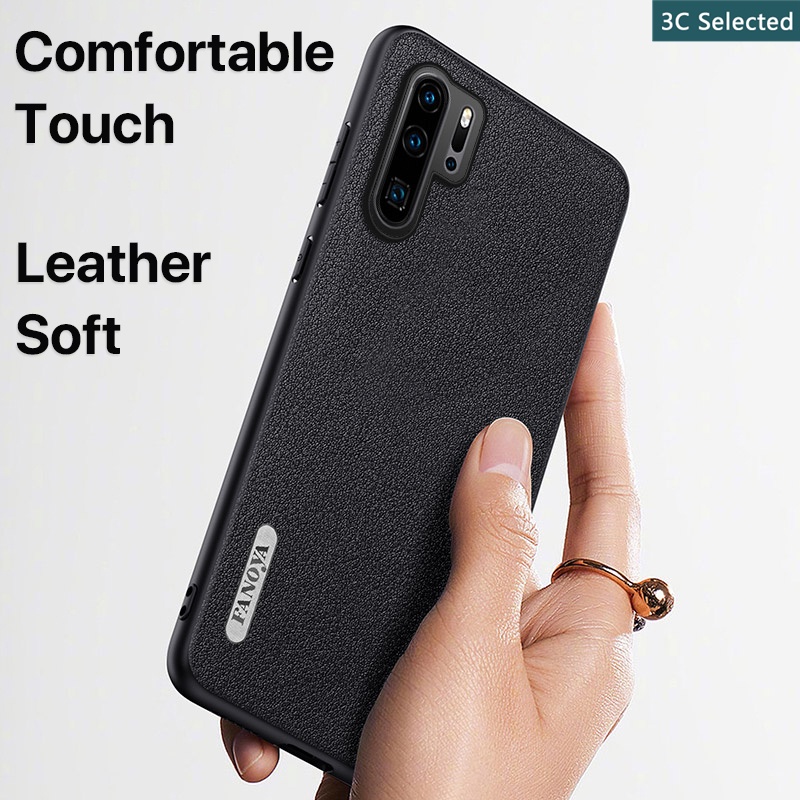 หนังฟอกฝาด-เคส-huawei-p30-pro-case-สัมผัสที่สบาย-ป้องกันลายนิ้วมือ-กรอบtpuนุ่ม-ป้องกันกล้อง-ปกป้องหน้าจอ-กันกระแทก