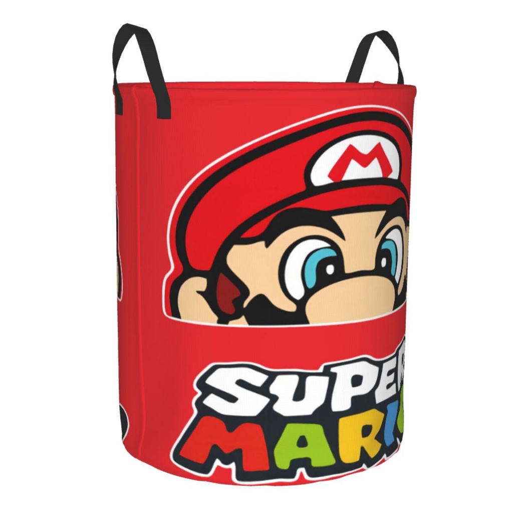 ตะกร้าซักผ้า-ลาย-super-mario-สําหรับใส่เสื้อผ้าใช้แล้ว