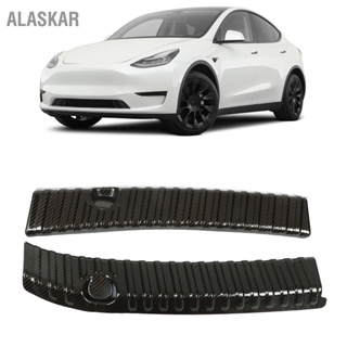ALASKAR 2 ชิ้นกันชนหลังแยกการออกแบบสแตนเลส Trunk Sill Protector เปลี่ยนสำหรับ Tesla รุ่น Y 2021-2023