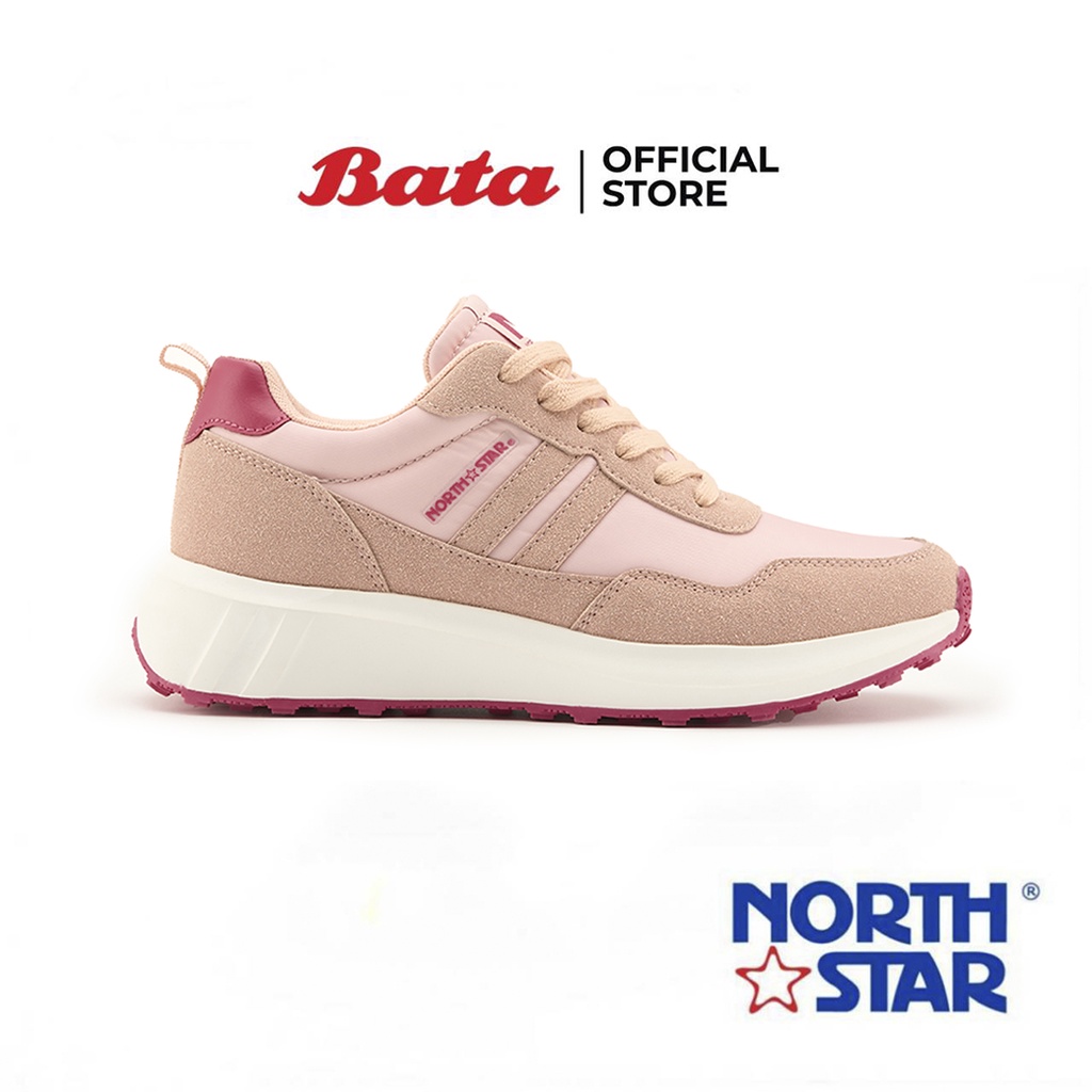 bata-บาจา-ยี่ห้อ-north-star-รองเท้าผ้าใบแบบผูกเชือก-รองเท้าผ้าใบแฟชั่น-สนีกเกอร์-สำหรับผู้หญิง-รุ่น-london-สีชมพู-5395176