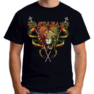 ใหม่ เสื้อยืด ผ้าฝ้าย ลายสิงโต Rasta Lion Reggae Rastafarian Marley สไตล์คลาสสิก สําหรับผู้ชาย ไซซ์ XS-4XL-5XL-6XL 746198