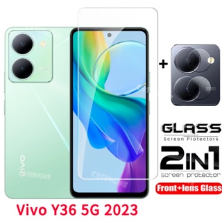 ฟิล์มกระจกนิรภัยกันรอยหน้าจอ เลนส์กล้อง ด้านหลัง สําหรับ Vivo Y36 5G 2023 Vivo Y36 5G Y16 Y35 VivoY36 Y 36 5G 2023 4G 5G