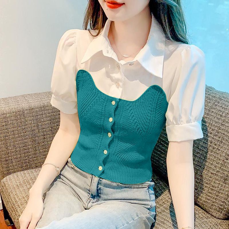 fashion-recommendation-เสื้อเชิ้ตแขนสั้น-เข้ารูป-สวยงาม-แฟชั่นฤดูร้อน-สําหรับผู้หญิง