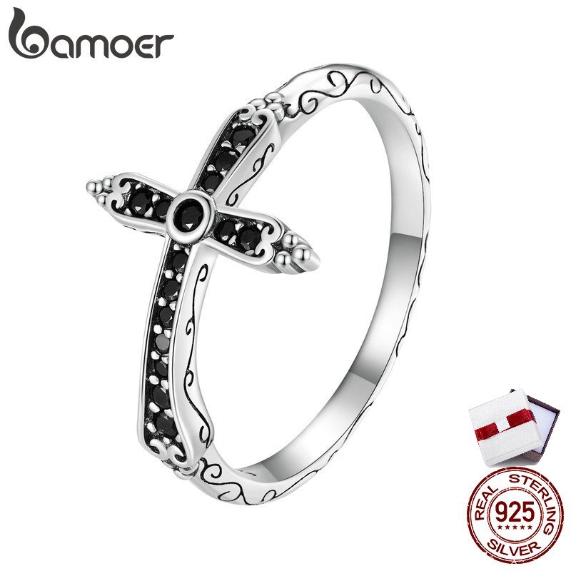 bamoer-แหวนเงิน-925-รูปไม้กางเขน-เครื่องประดับแฟชั่น-สําหรับผู้หญิง-scr930
