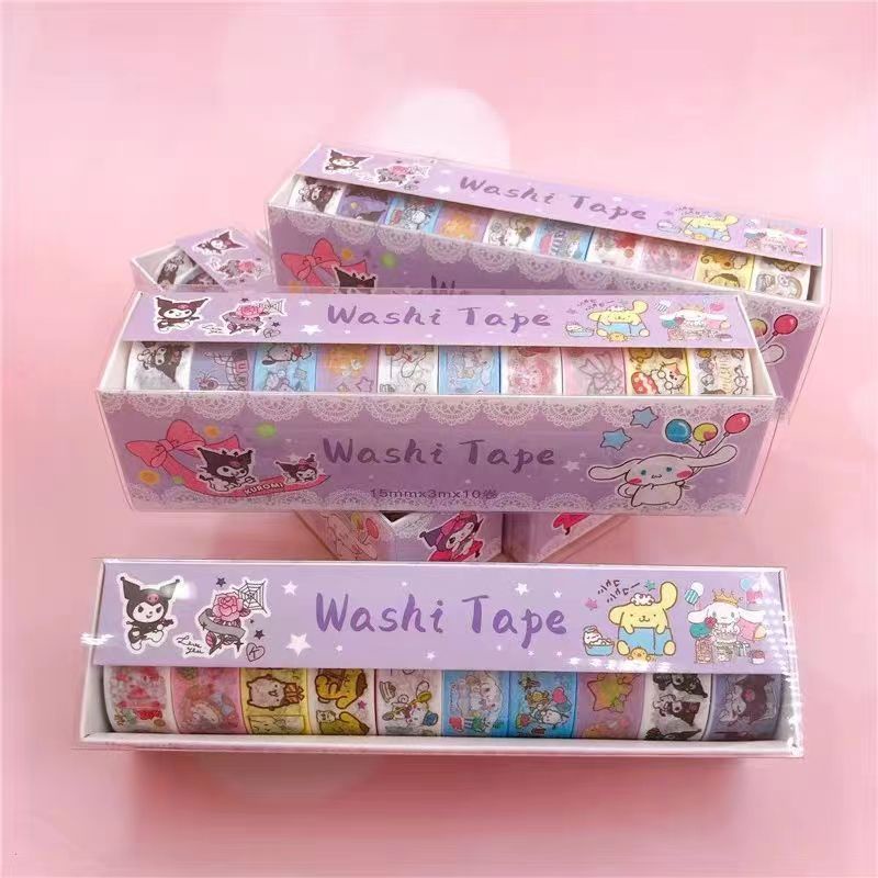 sanrio-tape-kulomi-tape-pocket-book-melody-tape-small-mochi-และ-paper-pocket-tape-pocket-กล่องของขวัญ