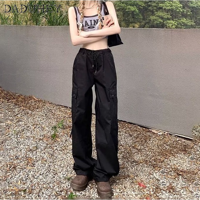daduhey-american-style-sweet-cool-high-waist-straight-cargo-pants-womens-2023-new-design-sense-slimming-casual-cargo-pants