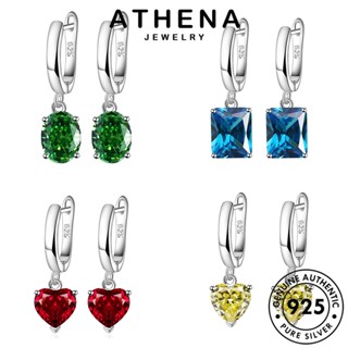 ATHENA JEWELRY มรกต เงิน ผู้หญิง Silver ตุ้มหู หนีบ เกาหลี ซิทริน ต้นฉบับ แฟชั่น เพชร มอยส์ซาไนท์ 925 ต่างหู เครื่องประดับ แท้ ไพลิน รักหัวใจ ห่วง เครื่องประดับ ทับทิม M038