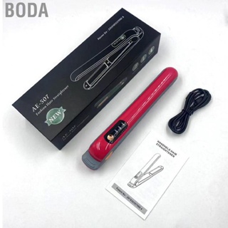 Boda USB Charging Hair Straightener Temperature Adjustable Curler Straightening Iron Styling Tool