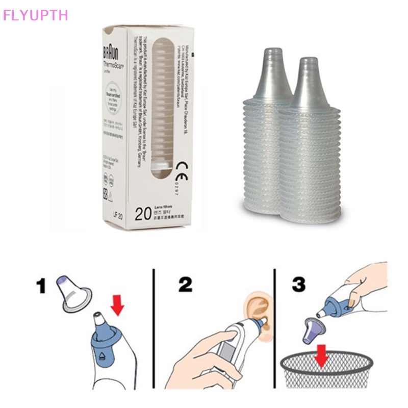 flyup-ฝาครอบเครื่องวัดอุณหภูมิหู-สําหรับ-braun-thermoscan-20-ชิ้น-th