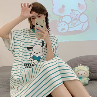 Summer new sweet Pochacco womens pajamas Cute cartoon short-sleeved nightdress comfortable casual home clothes