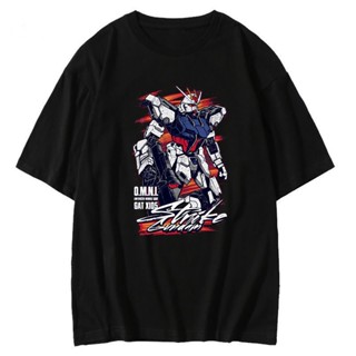 อนิเมะ Mobile Suit Gundam เสื้อยืดแขนสั้นอนิเมะ ล่าสุดสำหรับผู้ชายในเครื่องแบบ เกม