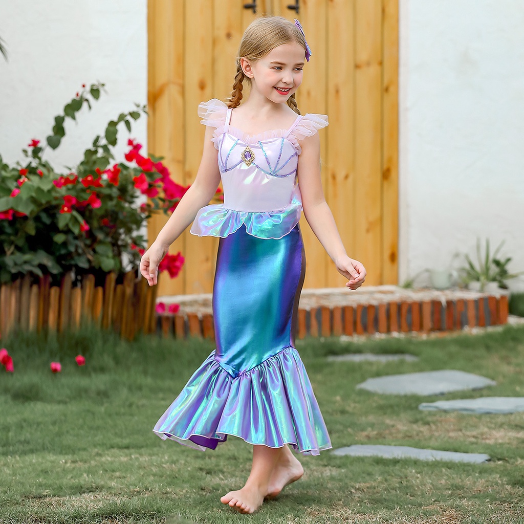 สาวชุดเจ้าหญิงเงือกสาว-ins-windmanfish-สีจีบแขนบินเล็ก-ๆ-น้อย-ๆ-ชุดเทศกาลปาร์ตี้วันเด็กหกวันปาร์ตี้ชุดพรหม