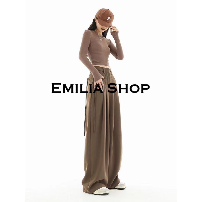 emilia-shop-กางเกงขายาว-กางเกงเอวสูง-ผู้หญิงสไตล์เกาหลี-เสื้อผ้าแฟชั่นผู้หญิง-y2k-2023-ใหม่-comfortable-สวยงาม-korean-style-สบาย-a23l0my-36z230909