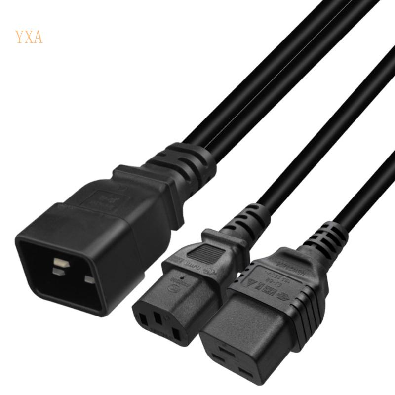 Yxa IEC 320 C20 to C13+C19 อะแดปเตอร์แยกสายไฟ C20 Male to C13+C19 Y ...
