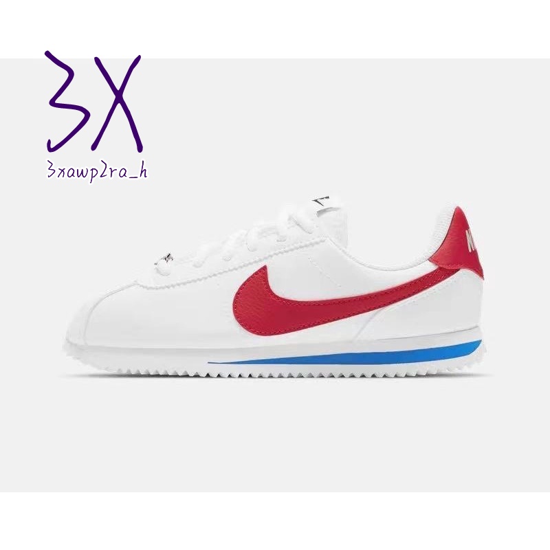 สปอตสินค้า-nike-cortez-forrest-gump-รองเท้าผ้าใบแฟชั่นผู้ชายและผู้หญิงสีขาวและสีแดง-รองเท้า