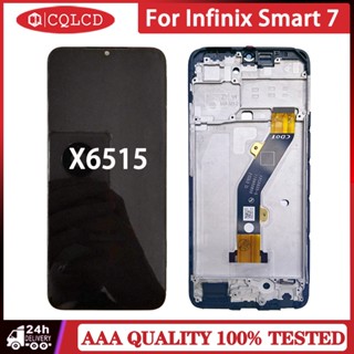 อะไหล่หน้าจอสัมผัส LCD พร้อมกรอบ สําหรับ Infinix Smart 7 Smart7 X6515