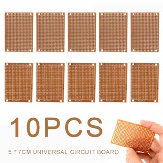 10 ชิ้น 5x7 ซม. สากล DIY PCB ต้นแบบ กระดาษ เมทริกซ์ แผงวงจร ☆Dysunbey