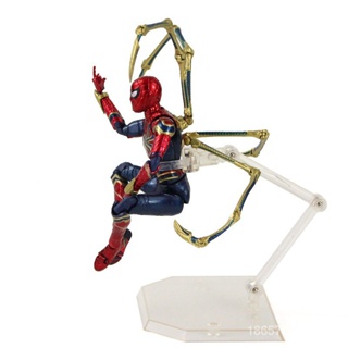 โมเดลฟิกเกอร์ Avengers Infinity War Iron Spider Man Mafex 081 PVC ขนาด 15 ซม. ของเล่นสะสม ของขวัญ สําหรับเด็ก 9BDF