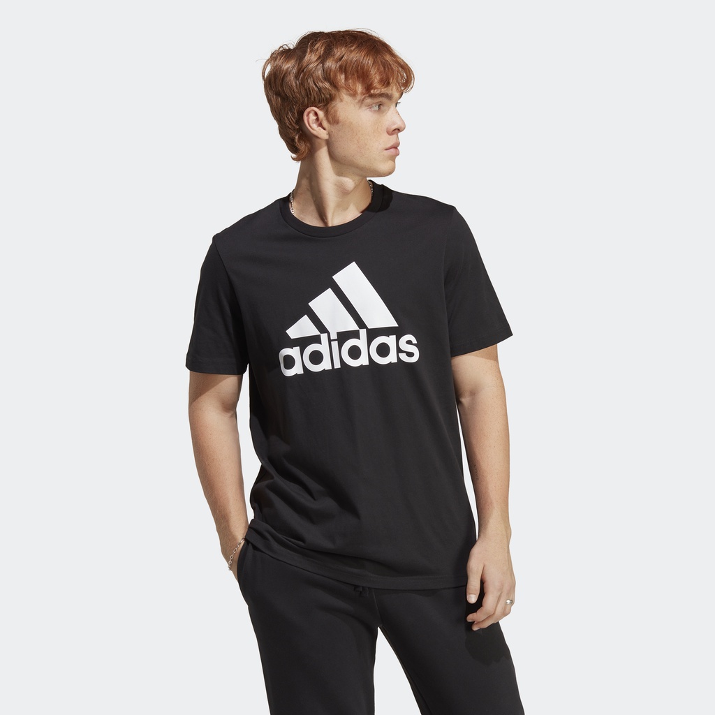 adidas-ไลฟ์สไตล์-เสื้อยืดผ้าซิงเกิลเจอร์ซีย์-essentials-big-logo-ผู้ชาย-สีดำ-ic9347