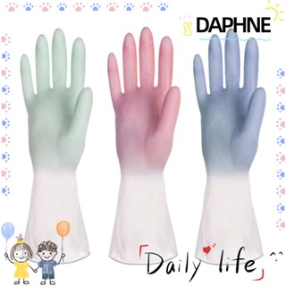 Daphne ถุงมือยางกันน้ําสําหรับทําความสะอาดเสื้อผ้าในครัวเรือน