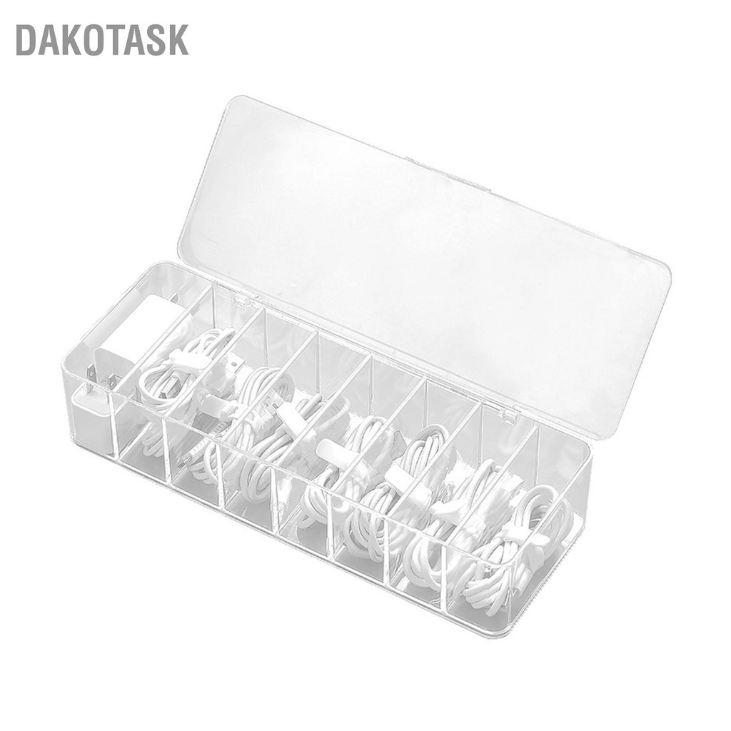 dakotask-การจัดการสายเคเบิลพลาสติกกล่องตั้งโต๊ะสายไฟออแกไนเซอร์ทีวีคอมพิวเตอร์กล่องเก็บสายไฟสำหรับครัวเรือน