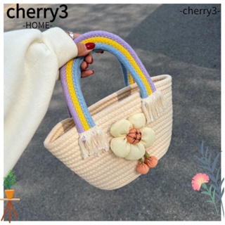 CHERRY3 กระเป๋าเดินทาง แบบสาน สีรุ้ง สําหรับผู้หญิง