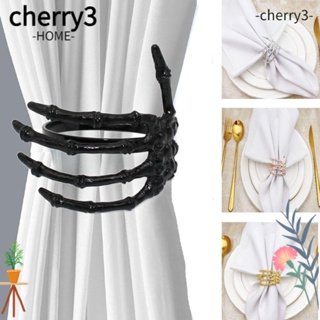 CHERRY3 แหวนผ้าเช็ดปาก โลหะผสม อุปกรณ์เสริม สําหรับโต๊ะอาหารเย็น ปาร์ตี้ DIY