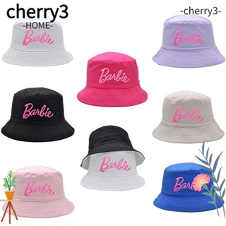 Cherry3 หมวกบักเก็ตลําลอง ปักลายตัวอักษร กันแดด สไตล์ชาวประมง อินเทรนด์ สําหรับผู้ใหญ่ และเด็ก