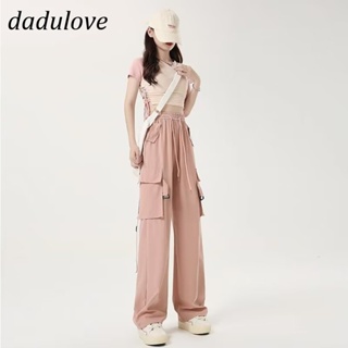 DaDulove💕 New American Ins High Street Retro Overalls Niche High Waist Wide Leg Pants Large Size Trousers