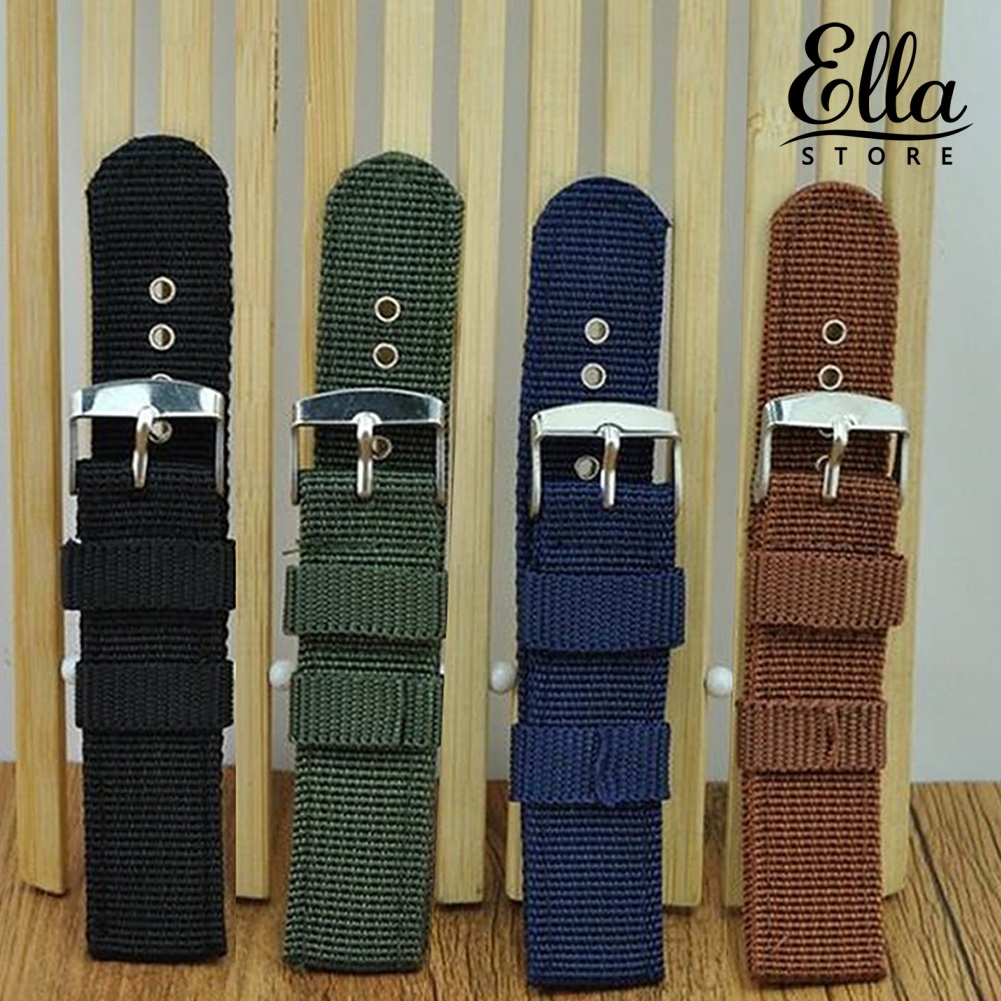 ellastore123-สายนาฬิกาข้อมือไนล่อน-แบบเปลี่ยน-18-มม-20-มม-22-มม-24-มม