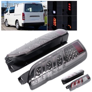 B_HILTY คู่ไฟท้าย LED ชุดประกอบไฟท้ายด้านหลังแบบไดนามิกเหมาะสำหรับ Hiace 200 Commuter Van 2005-2017