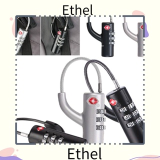 Ethel1 TSA Customs Lock สายเคเบิลล็อคกระเป๋าเดินทาง กันขโมย แบบพกพา